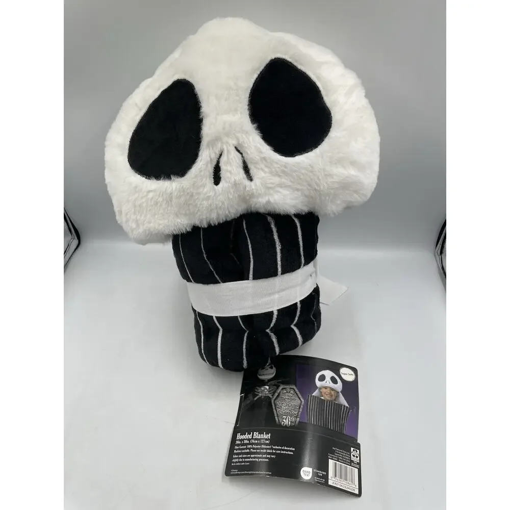 Disney Nightmare before Christmas Jack Skellington Wearable Hooded Blanket 30x50